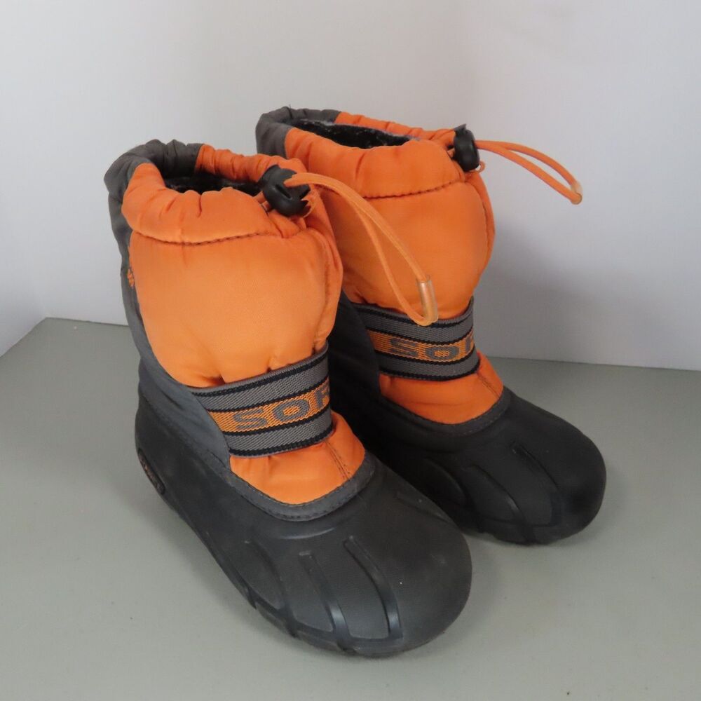 Sorel Kids Boots, orange and grey, Size 12